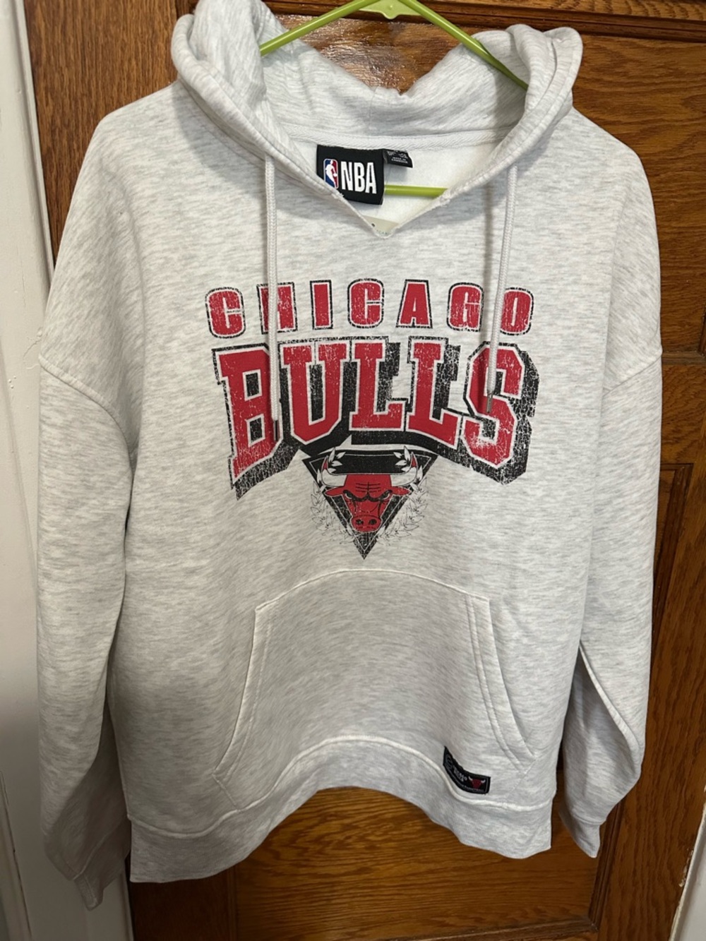 Primark White NBA Logo Pullover with Red Graphic